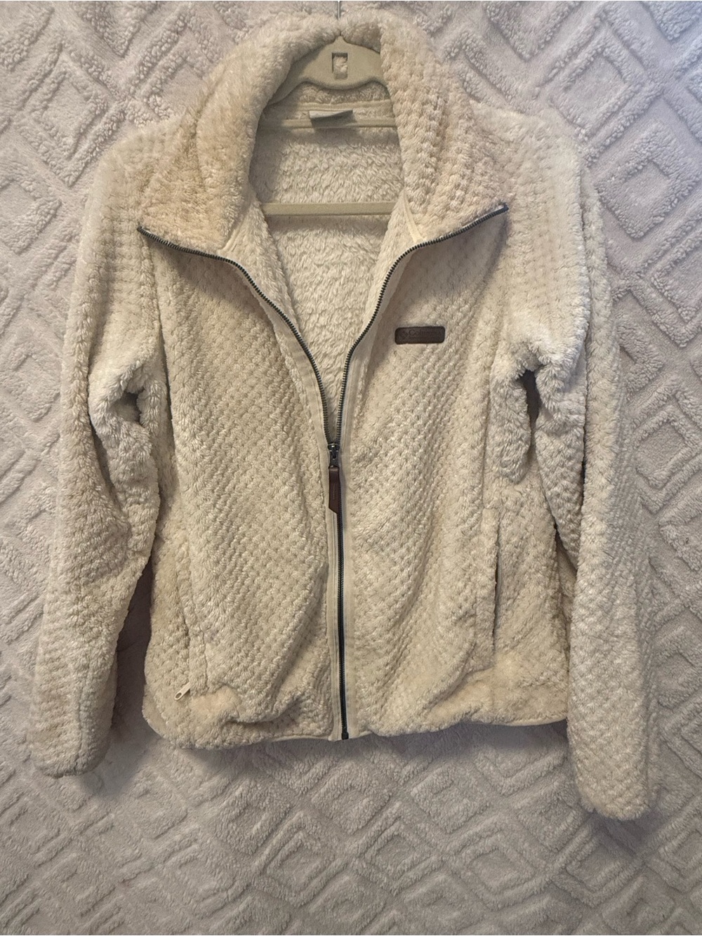 Columbia Cream Plush Full-Zip Teddy Jacket